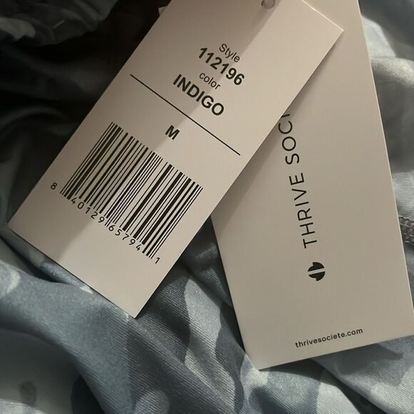 Thrive Societe Printed Jogger Pant in Blue Camo Loose Fit Cuffed MSRP $68 NWT - Picture 6 of 6